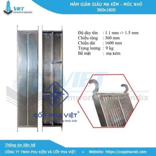 Mâm giàn giáo mạ kẽm móc nhỏ loại 9kg