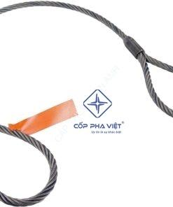 cáp thép bấn chì 2 đầu mắt mềm