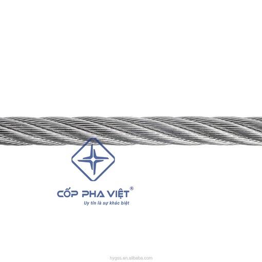 cáp thép mạ kẽm phi 12mm