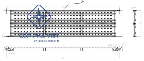 Kích thước chuẩn của mâm giàn giáo hiện nay