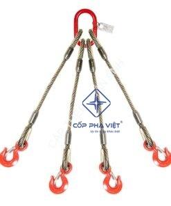 Sling dây cáp thép cẩu hàng 4 chân