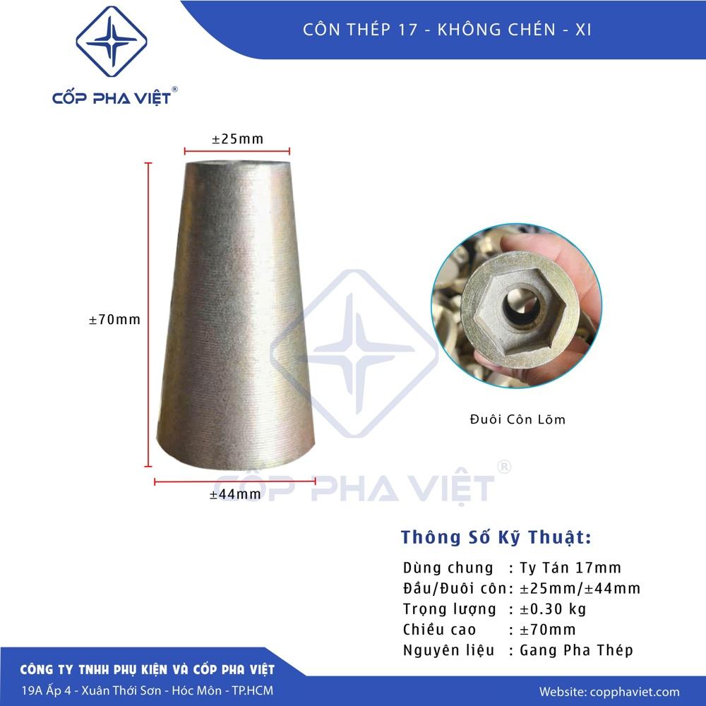 Côn thép chống thấm D17x70