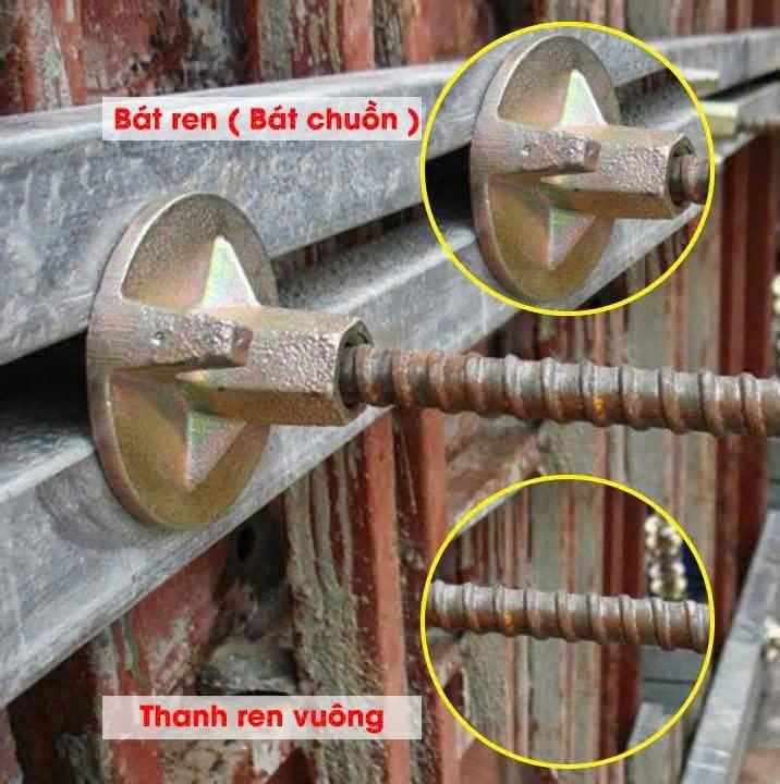 Đặc điểm và vai trò của phụ kiện cốp pha ty ren bát chuồn