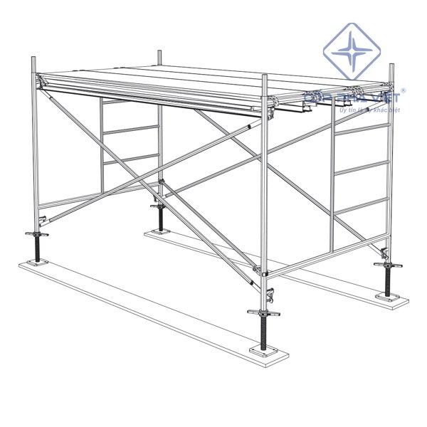 Bước 5 Lắp Đặt Mâm Giàn Giáo (Sàn Thao Tác)