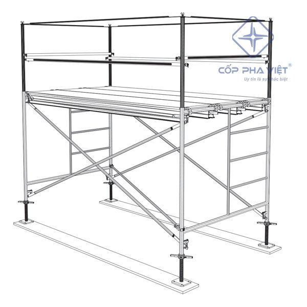 Bước 7 Kết Nối 4 Trụ Lan Can Bằng Thanh Giằng Ngang