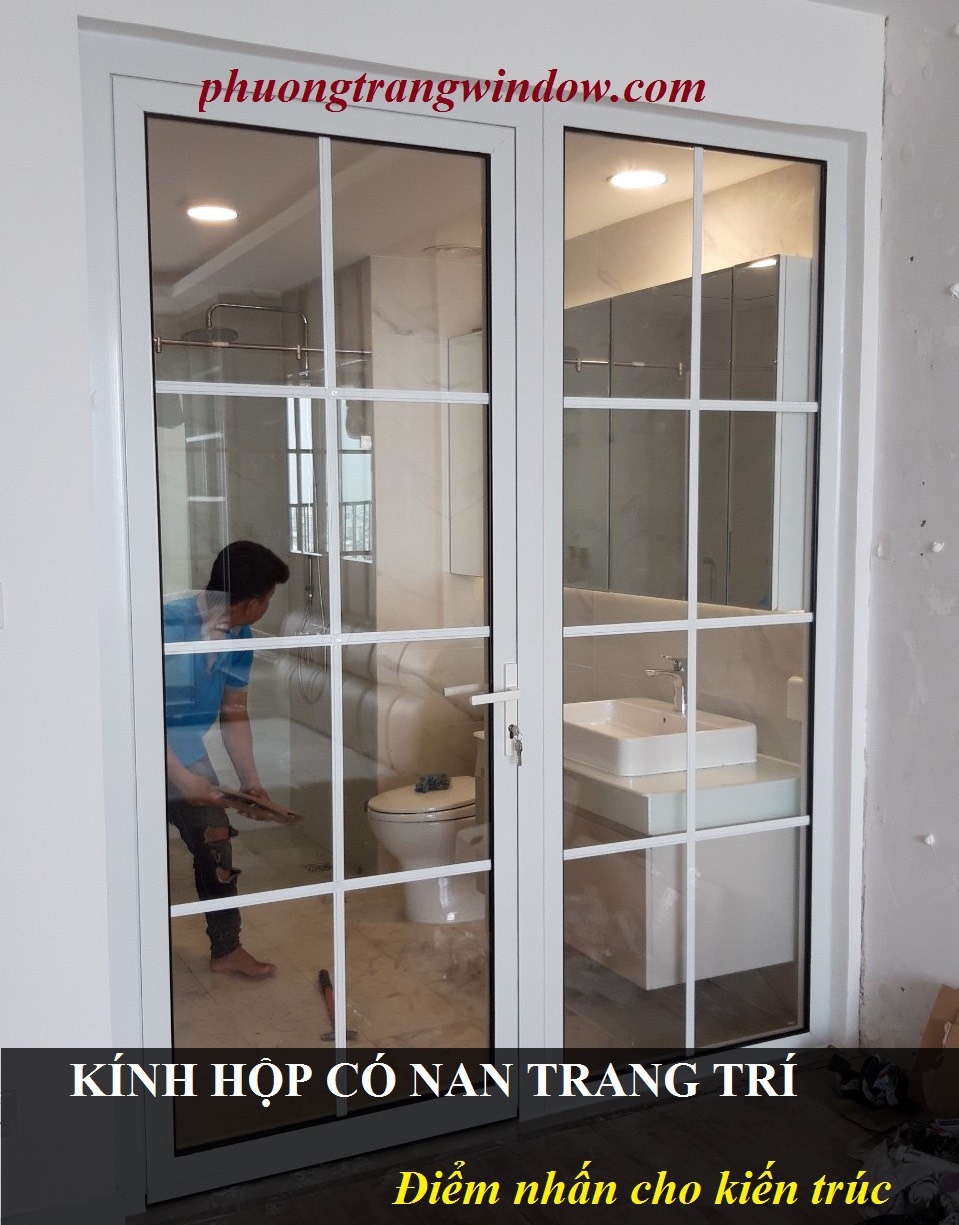mẫu cửa nhôm phòng ngủ nhà hiện đại