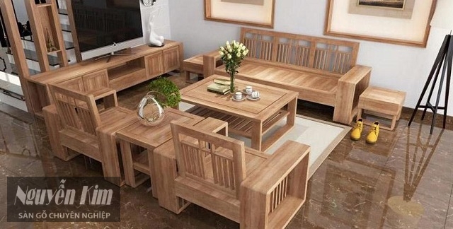 các mẫu bàn ghế gỗ trang trí phòng khách