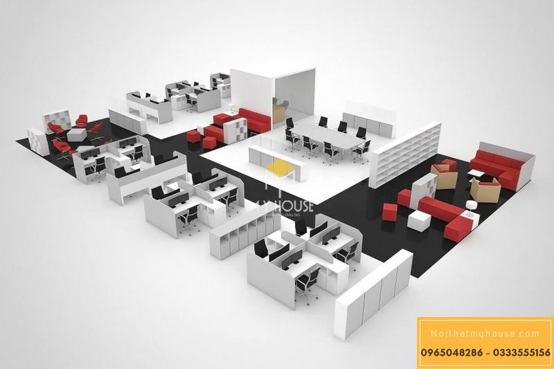 Thiết kế nội thất văn phòng không gian xanh -3