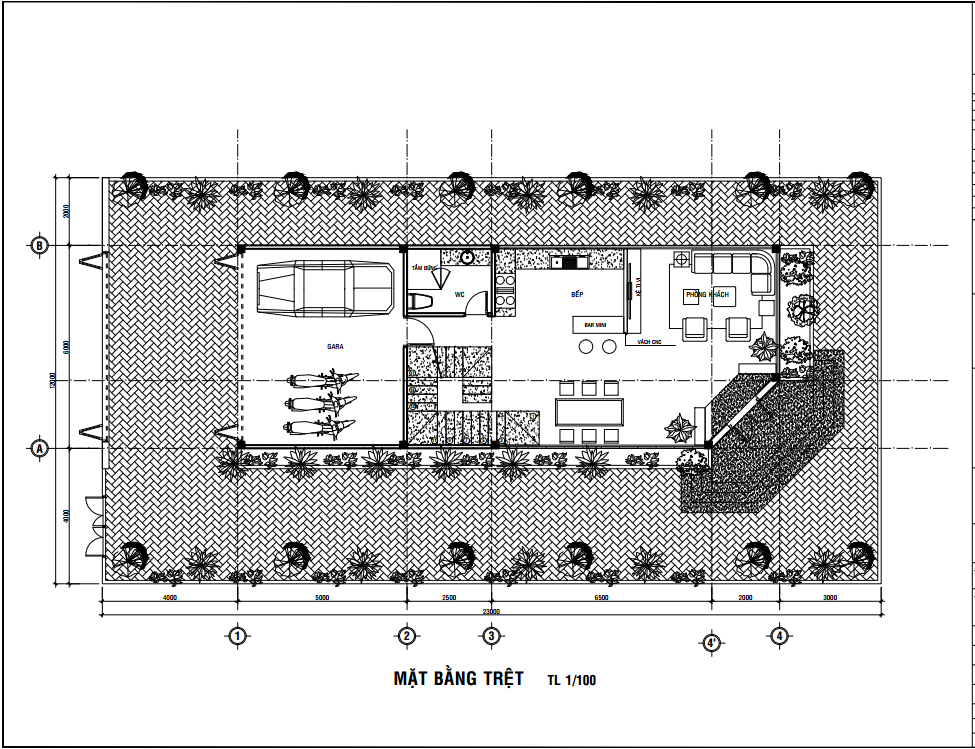 mẫu bản vẽ thiết kế nhà phố hiện đại 2020