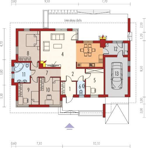 mẫu thiết kế nhà 1 tầng 3 phòng ngủ đẹp 7