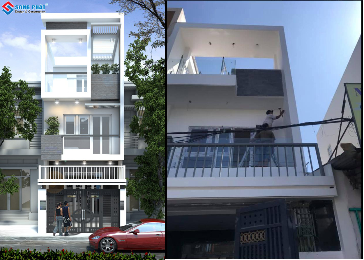 Mê mệt với mẫu thiết kế mặt tiền nhà phố 5m đẹp, độc đáo nha mat tien 5m 1 36